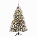 vidaXL Műfenyő gömbökkel 210 cm 300 LED Meleg fehér PVC és fém