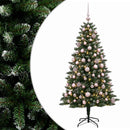 vidaXL Műfenyő gömbökkel 210 cm 300 LED Meleg fehér PVC és fém