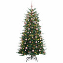 vidaXL Műanyag Hajtogatós Karácsonyfa 240 cm 300 LED Meleg fehér