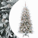 vidaXL Műanyag Hajtogatós Karácsonyfa 240 cm 300 LED Meleg fehér