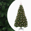 vidaXL Műkarácsonyfa középzöld gömbökkel 180 cm 300 LED Meleg fehér