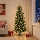 vidaXL Műfenyő gömbökkel 180 cm 300 LED Meleg fehér PE és PVC Green