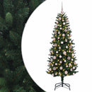 vidaXL Műfenyő gömbökkel 210 cm 300 LED Meleg fehér PE és PVC Green