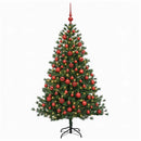vidaXL Műkarácsonyfa gömbbel 180 cm 300 LED Meleg fehér PVC és fém