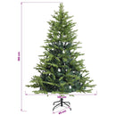 vidaXL Műfenyő gömbökkel 180 cm 300 LED Meleg fehér PVC és fém Zöld
