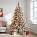 vidaXL Műkarácsonyfa gömbbel 240 cm 300 LED Meleg fehér PVC és fém