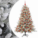 vidaXL Műkarácsonyfa gömbbel 180 cm 300 LED Meleg fehér PVC és fém