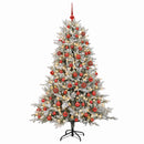 vidaXL Műkarácsonyfa gömbbel 240 cm 300 LED Meleg fehér PVC és fém