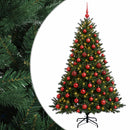 vidaXL Műkarácsonyfa gömbbel 240 cm 300 LED Meleg fehér PVC és fém