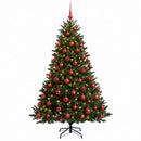 vidaXL Műkarácsonyfa gömbbel 240 cm 300 LED Meleg fehér PVC és fém