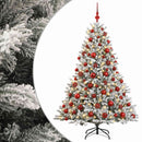 vidaXL Műkarácsonyfa gömbbel 180 cm 300 LED Meleg fehér PVC és fém