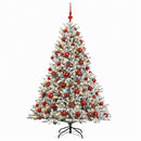 vidaXL Műkarácsonyfa gömbbel 180 cm 300 LED Meleg fehér PVC és fém