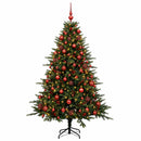 vidaXL Műkarácsonyfa gömbbel 180 cm 300 LED Meleg fehér PVC és fém