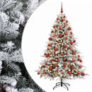 vidaXL Műkarácsonyfa gömbbel 180 cm 300 LED Meleg fehér PVC és fém