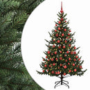 vidaXL Műkarácsonyfa gömbbel 180 cm 300 LED Meleg fehér PVC és fém