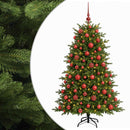 vidaXL Műkarácsonyfa gömbbel 210 cm 300 LED Meleg fehér PVC és fém
