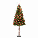 vidaXL Műfenyő gömbökkel 180 cm 300 LED Meleg fehér PVC és fém Zöld