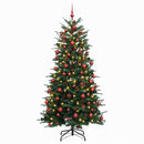 vidaXL Műanyag Hajtogatós Karácsonyfa 240 cm 300 LED Meleg fehér