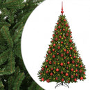 vidaXL Műkarácsonyfa világoszöld gömbökkel 180 cm 300 LED Meleg fehér