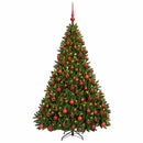 vidaXL Világos zöld műfenyő karácsonyi gömbökkel 240 cm 300 LED