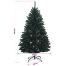 vidaXL Sötétzöld műkarácsonyfa díszgömbökkel 180 cm 300 LED