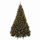 vidaXL Zöld műkarácsonyfa gömbökkel 180 cm 300 LED Meleg fehér