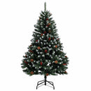 vidaXL Zöld műkarácsonyfa gömbökkel 180 cm 300 LED Meleg fehér