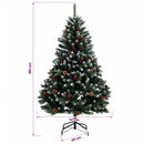 vidaXL Zöld műkarácsonyfa gömbökkel 180 cm 300 LED Meleg fehér