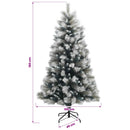 vidaXL Mű zsanéros karácsonyfa gömbökkel 180 cm 300 LED Meleg fehér