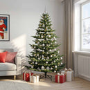 vidaXL Műkarácsonyfa gömbbel 240 cm 300 LED Meleg fehér PE és PVC Zöld