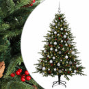 vidaXL Műkarácsonyfa gömbbel 240 cm 300 LED Meleg fehér PVC és fém