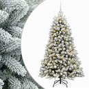 vidaXL Műfenyő gömbökkel 210 cm 300 LED Meleg fehér PVC és fém