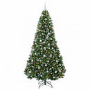 vidaXL Zöld műkarácsonyfa gömbökkel 180 cm 300 LED Meleg fehér