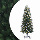 vidaXL Műfenyő gömbökkel 240 cm 300 LED Meleg fehér PE és PVC Green