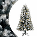 vidaXL Mű zsanéros karácsonyfa gömbökkel 180 cm 300 LED Meleg fehér