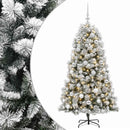vidaXL Mű zsanéros karácsonyfa gömbökkel 210 cm 300 LED Meleg fehér