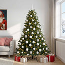 vidaXL Műkarácsonyfa gömbbel 240 cm 300 LED Meleg fehér PVC és fém