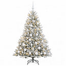 vidaXL Műkarácsonyfa gömbbel 240 cm 300 LED Meleg fehér PVC és fém