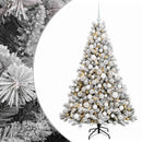 vidaXL Műfenyő gömbökkel 180 cm 300 LED Meleg fehér PVC és fém