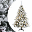 vidaXL Műkarácsonyfa gömbbel 180 cm 300 LED Meleg fehér PVC és fém