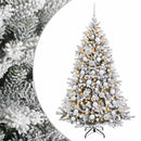 vidaXL Műfenyő gömbökkel 180 cm 300 LED Meleg fehér PVC és fém