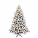 vidaXL Műfenyő gömbökkel 210 cm 300 LED Meleg fehér PVC és fém