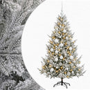 vidaXL Műkarácsonyfa gömbbel 210 cm 300 LED Meleg fehér PVC és fém