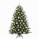 vidaXL Műkarácsonyfa gömbbel 210 cm 300 LED Meleg fehér PVC és fém