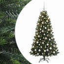 vidaXL Műfenyő gömbökkel 240 cm 300 LED Meleg fehér PVC és fém Zöld