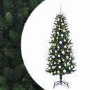 vidaXL Műfenyő gömbökkel 210 cm 300 LED Meleg fehér PE és PVC Green