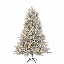 vidaXL Műfenyő gömbökkel 240 cm 300 LED Meleg fehér PVC és fém