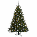 vidaXL Műkarácsonyfa gömbbel 210 cm 300 LED Meleg fehér PVC és fém