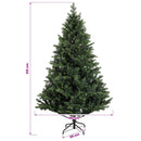 vidaXL Műfenyő gömbökkel 210 cm 300 LED Meleg fehér PVC és fém Zöld
