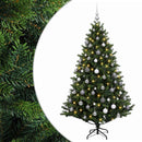 vidaXL Műfenyő gömbökkel 240 cm 300 LED Meleg fehér PVC és fém Zöld